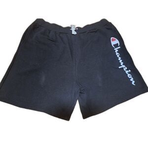 Champion Men's Active Shorts with Logo Pockets Black Athletic Casual